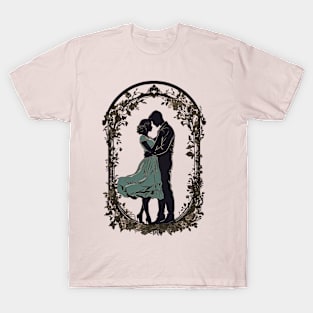 Vintage Valentine's:A Couple's Vintage Embrace - Valentine's Day T-Shirt